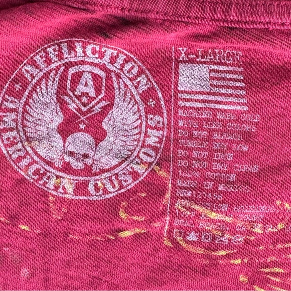 Affliction American Customs Men's Short Sleeve Graphic T-shirt -Size:XL/2XL- NWT - Picture 10 of 10